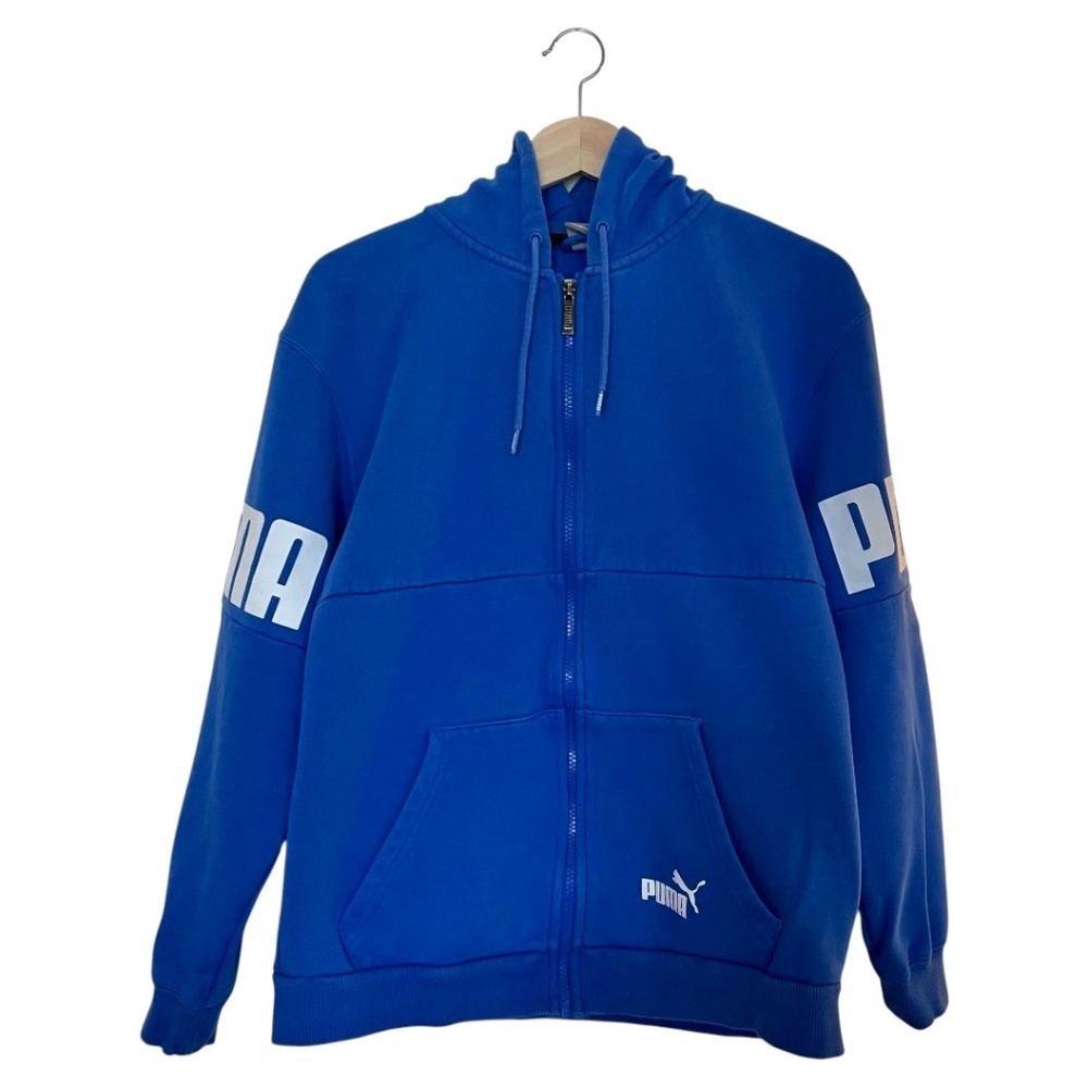 Puma Men's Full Zip Sweat Jacket. Color: Blue. Size: Medium